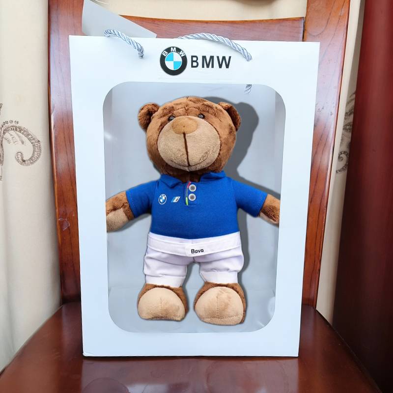BLUE POLO BEAR + GIFT BAG